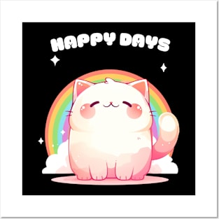 Rainbow Bright with Happy Cat Posters and Art